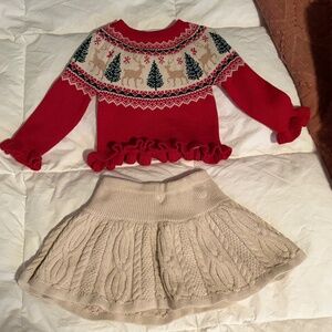 Tahari Winter/Christmas Sweater & Skirt Set